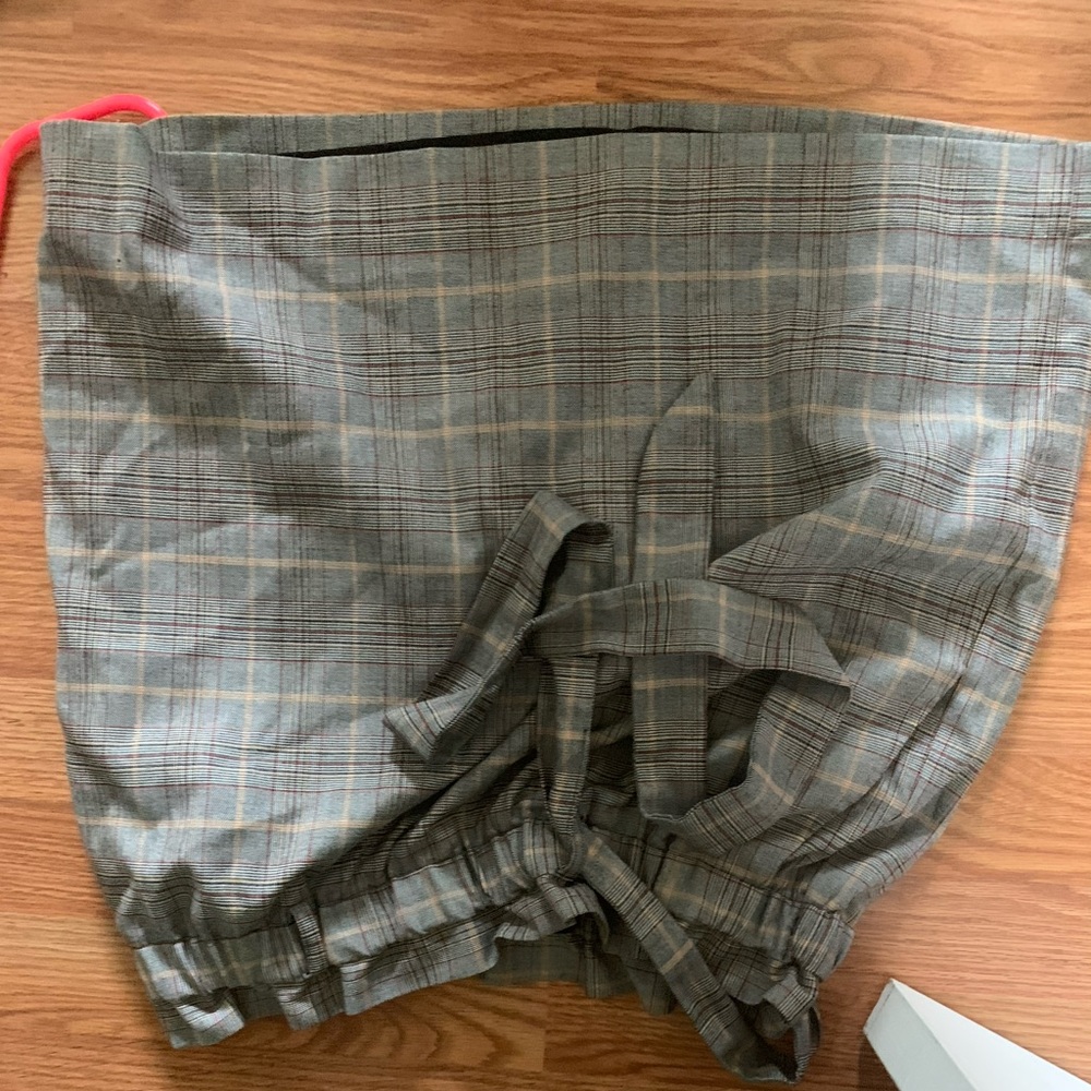 Plaid business casual skirt